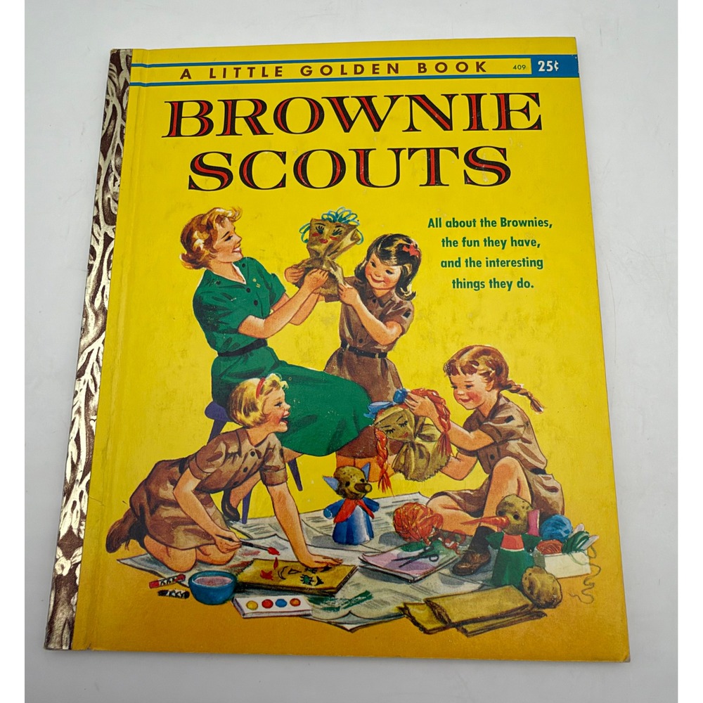 Vintage 1961 Brownie Scouts Little Golden Book 409 Lillian Gardner Soskin